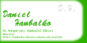 daniel hambalko business card