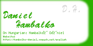 daniel hambalko business card